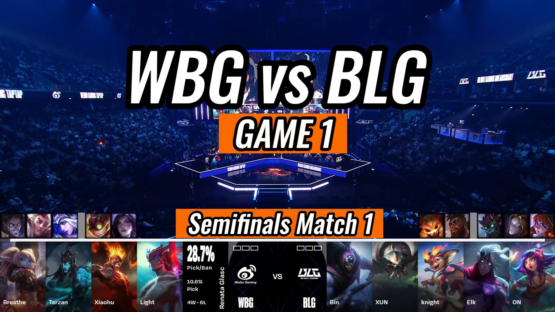 BLG险胜WBG，Inspired开启传奇时刻半决赛2:0（巴黎）